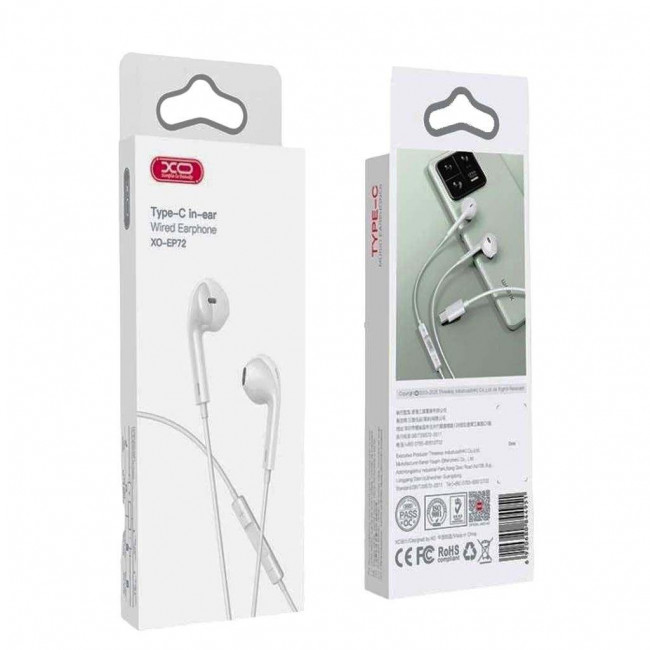 XO EP72 HANDSFREE ΜΕ ΦΙΣ TYPE C ΛΕΥΚΟ