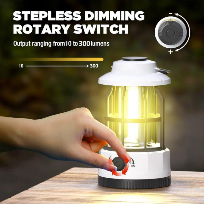 SP 801 B ΦΑΝΑΡΙ ΝΥΚΤΟΣ ME LED CAMPING ΛΕΥΚΟ