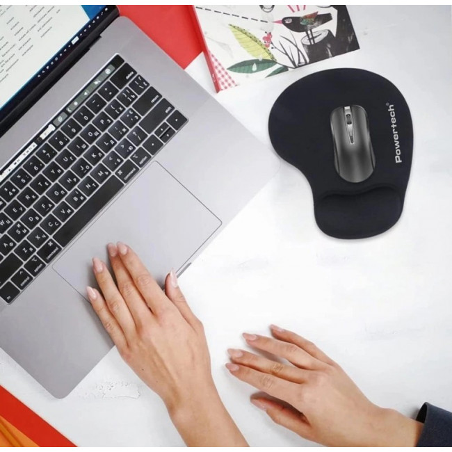 MOUSE PAD ΜΕ ΣΤΗΡΙΓΜΑ ΚΑΡΠΟΥ ΜΑΥΡΟ