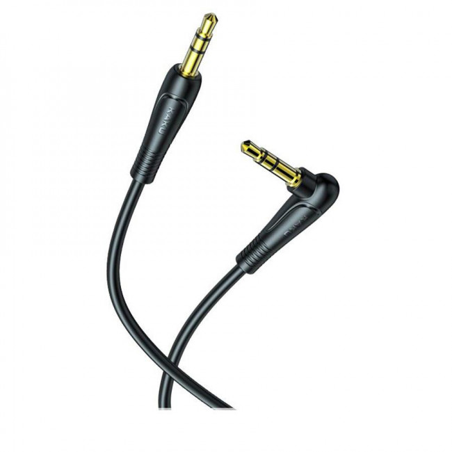 3.5mm STEREO ΑΡΣΕΝΙΚΟ - ΑΡΣΕΝΙΚΟ ΓΩΝΙΑΚΟ ΦΙΣ  ΚΑΛΩΔΙΟ 1m ΜΑΥΡΟ