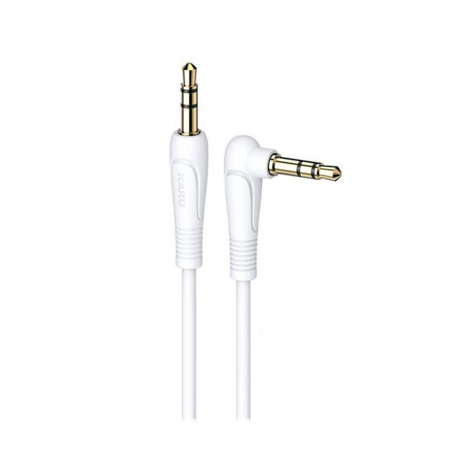 3.5mm STEREO ΑΡΣΕΝΙΚΟ - ΑΡΣΕΝΙΚΟ ΓΩΝΙΑΚΟ ΦΙΣ  ΚΑΛΩΔΙΟ 1m ΛΕΥΚΟ