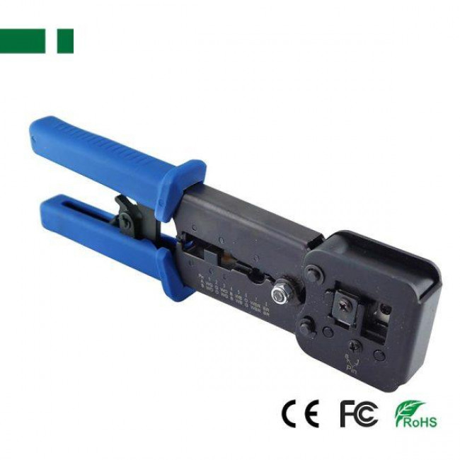 ΠΡΕΣΣΑ RJ12-RJ11-RJ45 ΜΕ ΚΟΦΤΕΣ ΓΙΑ PASS THROUGH ΔΙΚΤΥΟΥ