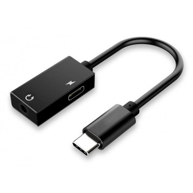 USB TYPE-C ΑΡΣΕΝΙΚΟ - 3.5mm STEREO ΘΗΛΥΚΟ ΚΑΙ TYPE-C ΘΗΛΥΚΟ ΚΑΛΩΔΙΟ 0.11m