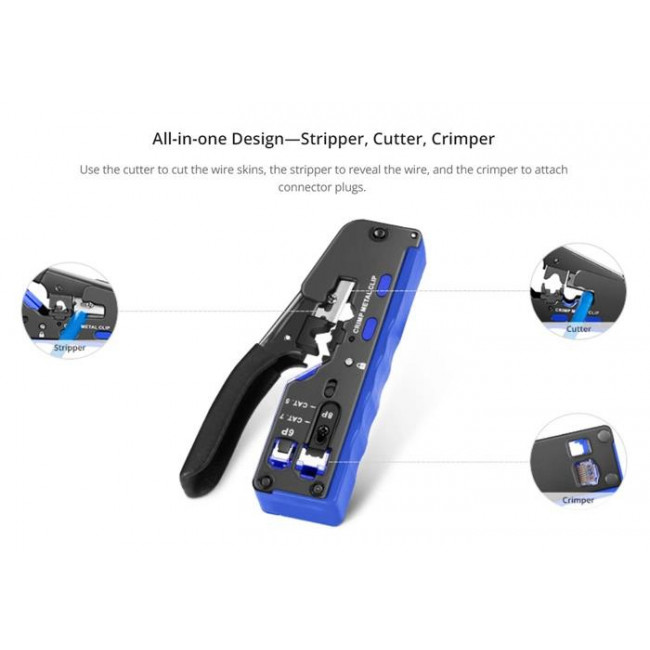 TOOL 0093  ΠΡΕΣΣΑ RJ12/RJ45 KAI ΓΙΑ PASS THROUGH ΔΙΚΤΥΟΥ