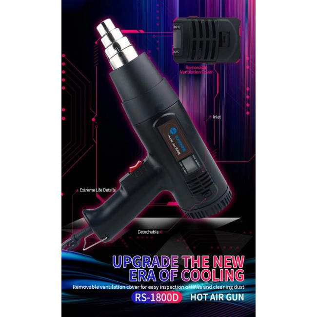 SUNSHINE RS-1800D ΠΙΣΤΟΛΙ ΘΕΡΜΟΥ ΑΕΡΑ, 1800W, ΜΑΥΡΟ