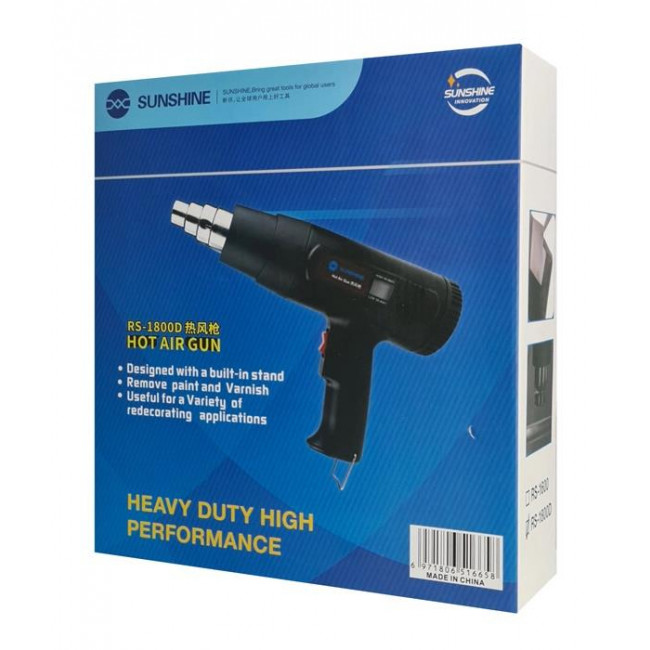 SUNSHINE RS-1800D ΠΙΣΤΟΛΙ ΘΕΡΜΟΥ ΑΕΡΑ, 1800W, ΜΑΥΡΟ