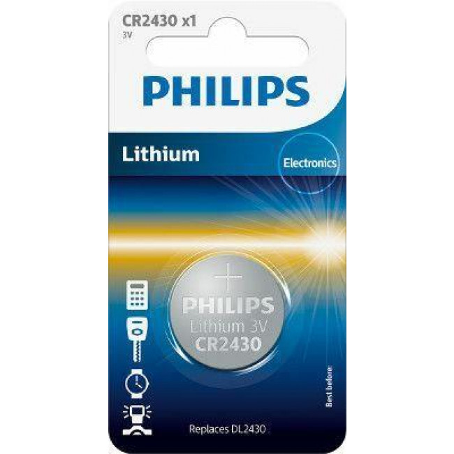 CR 2430 ΜΠΑΤΑΡΙΑ ΛΙΘΙΟΥ 3V PHILIPS
