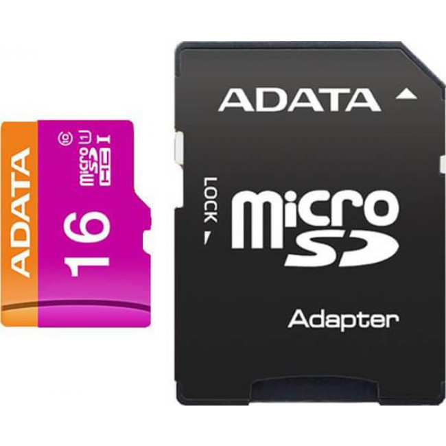 ΚΑΡΤΑ ΜΝΗΜΗΣ MICRO SD 16GB CLASS 10 ADATA