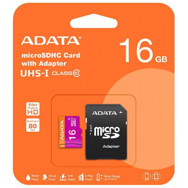 ΚΑΡΤΑ ΜΝΗΜΗΣ MICRO SD 16GB CLASS 10 ADATA