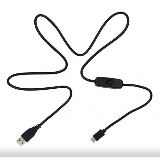 ΚΑΛΩΔΙΟ ΤΡΟΦΟΔΟΣΙΑΣ USB ΣΕ TYPE-C ΜΕ ΔΙΑΚΟΠΤΗ 0.90m