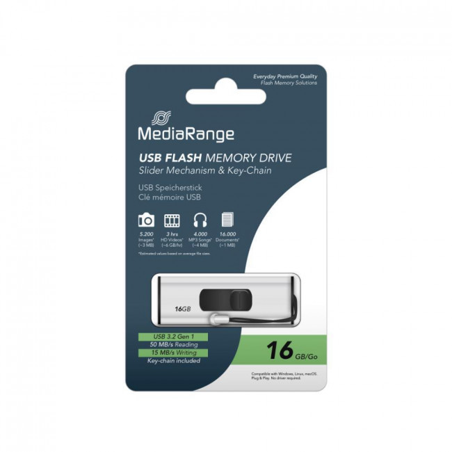 USB 3.0 MNHMH 16GB MEDIARANGE