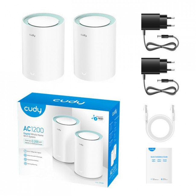 M 1200 WI-FI MESH ΣΥΣΤΗΜΑ (2-PACK) DUAL BAND AC1200 CUDY