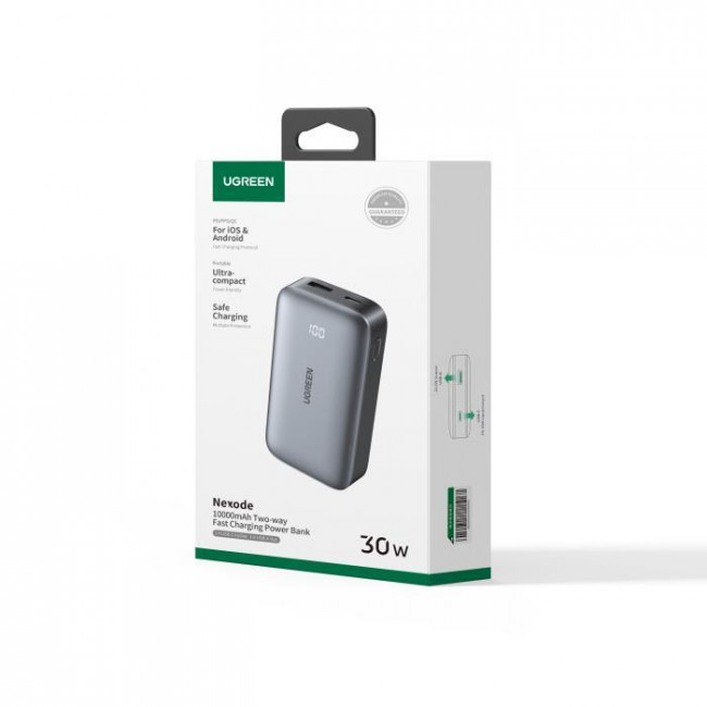 POWER BANK 10000mAh 30W PDx1 & QC3.0x1 UGREEN PB502 ΓΚΡΙ