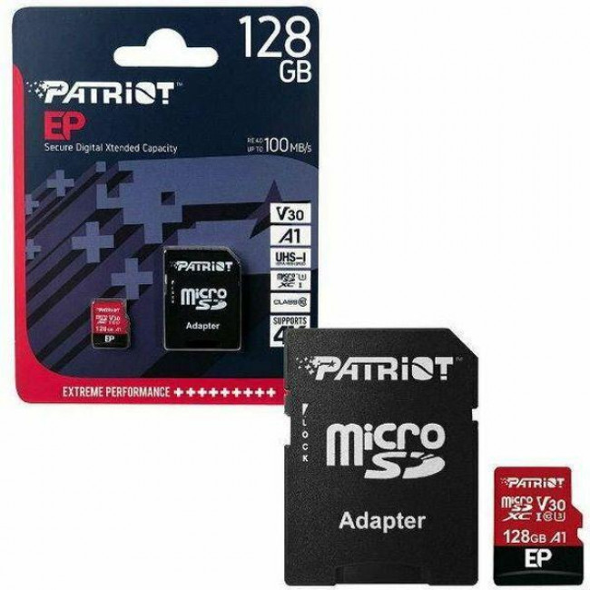 ΚΑΡΤΑ ΜΝΗΜΗΣ MICRO SD 128GB CLASS 10 UHS-I U3 PATRIOT
