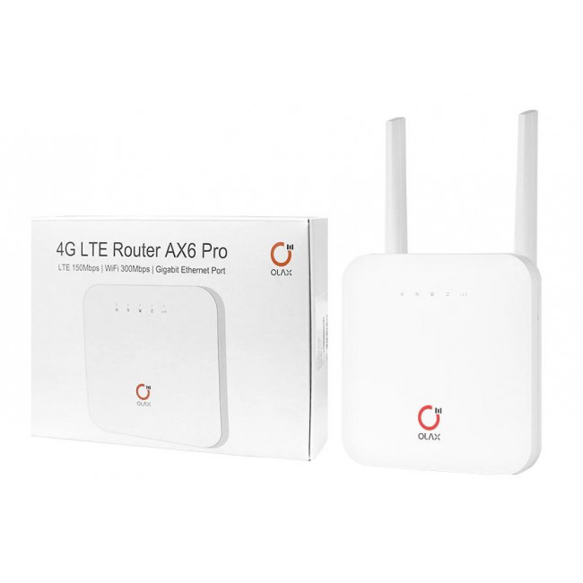 AX6 PRO ΑΣΥΡΜΑΤΟ ROUTER 4G 300Mbps 4000mAh OLAX