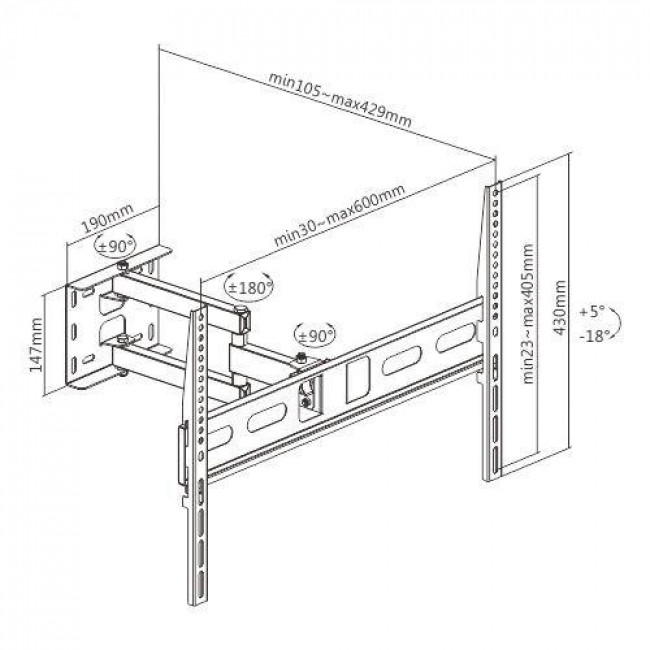 LCD 36-2 ΒΑΣΗ ΓΙΑ LCD 32"-65"