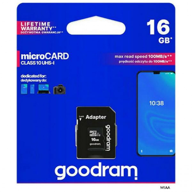 ΚΑΡΤΑ ΜΝΗΜΗΣ MICRO SD 16GB CLASS 10 UHS-I GOODRAM
