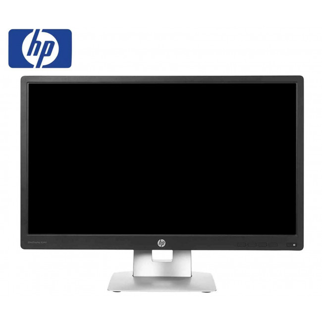 ΟΘΟΝΗ 24" LED IPS HP E240  HDMI/DP/VGA ΜΑΥΡΗ-ΑΣΗΜΙ, WIDE (REFURBISHED - GRADE A)