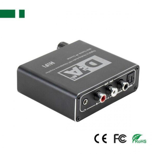 ΜΕΤΑΤΡΟΠΕΑΣ ΨΗΦΙΑΚΟΥ ΣΗΜΑΤΟΣ TOSLINK Η COAXIAL ΣΕ RCA ΜΕ ΡΥΘΜΙΣΗ ΕΝΤΑΣΗΣ