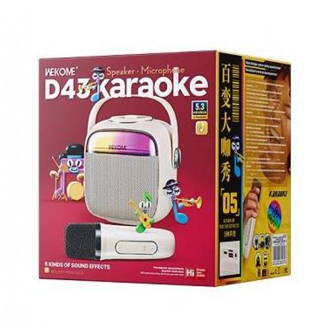 D43 ΗΧΕΙΟ BT MINI KARAOKE WK ΜΠΕΖ