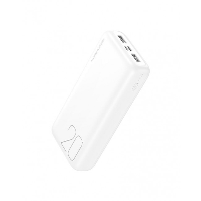 POWER BANK 20000mAh USB 2.1A+ TYPE-C/MICRO XO ΛΕΥΚΟ  PR-183