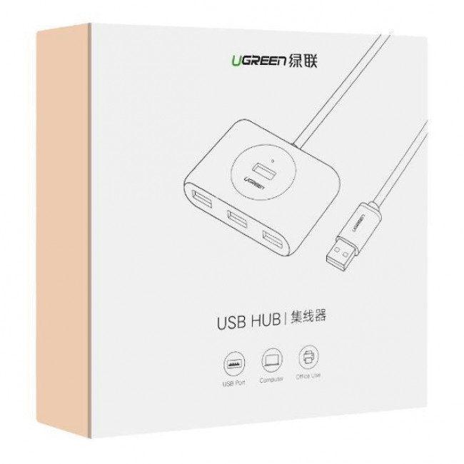 USB 3.0 HUB 1:4 UGREEN GRAY