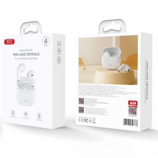 XO X33 BLUETOOTH HANDSFREE PLUG ΜΕ ΘΗΚΗ ΦΟΡΤΙΣΗΣ ΛΕΥΚΟ