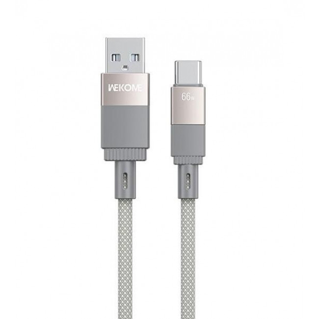 USB A - USB TYPE-C ΚΑΛΩΔΙΟ 1m ΓΚΡΙ 66W WDC 45