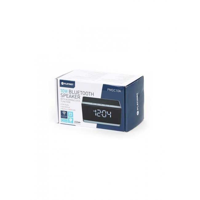 PMGC10A ΗΧΕΙΟ BT 10W ΜΕ ΡΟΛΟΙ-ΞΥΠΝΗΤΗΡΙ-FM PLATINET