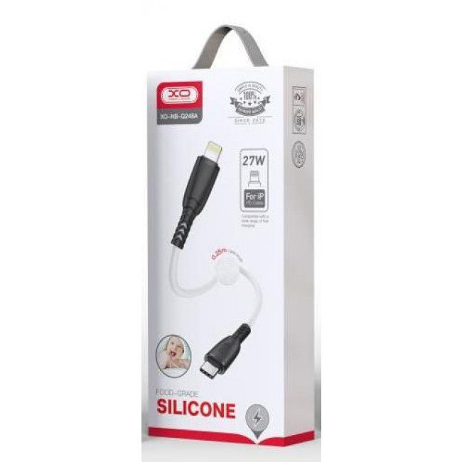USB TYPE C ΑΡΣΕΝΙΚΟ - LIGHTNING ΑΡΣΕΝΙΚΟ 27W ΚΑΛΩΔΙΟ 0.25m XO NB-Q248A ΜΑΥΡΟ