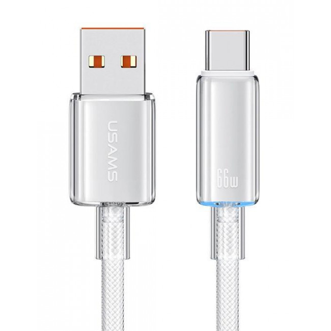 USB A - USB TYPE-C ΚΑΛΩΔΙΟ 1.2m 66W ΛΕΥΚΟ USAMS