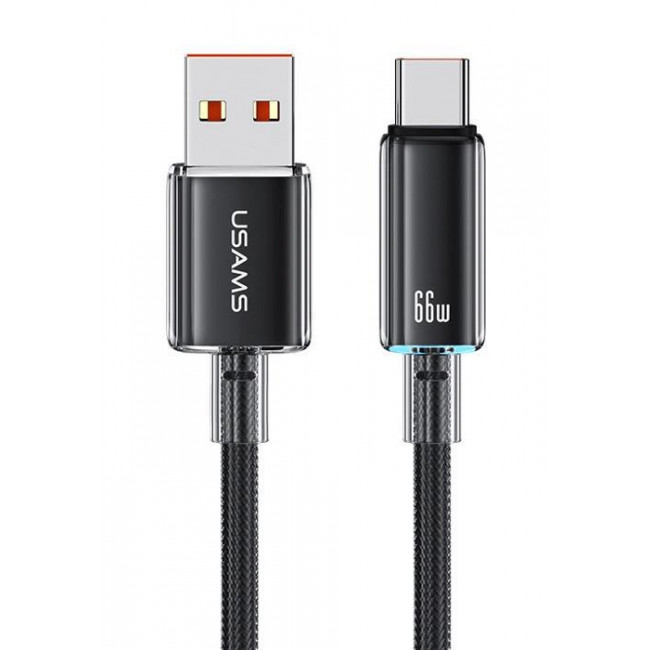USB A - USB TYPE-C ΚΑΛΩΔΙΟ 1.2m 66W ΜΑΥΡΟ USAMS