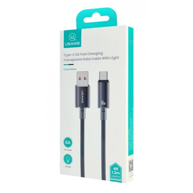 USB A - USB TYPE-C ΚΑΛΩΔΙΟ 1.2m 66W ΜΑΥΡΟ USAMS