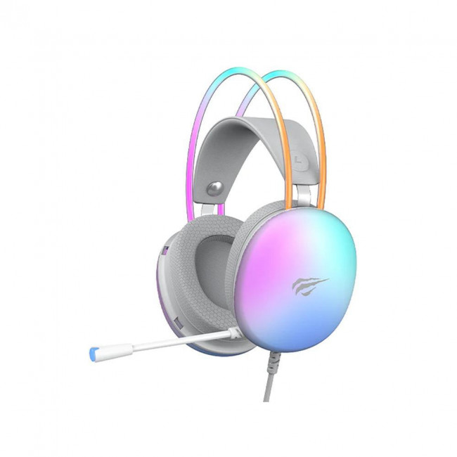 H 2037D ΑΚΟΥΣΤΙΚΑ GAMING ΜΕ ΜΙΚΡΟΦΩΝΟ HAVIT ΛΕΥΚΟ