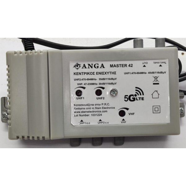 MASTER 42 ΕΝΙΣΧΥΤΗΣ ΚΕΝΤΡΙΚΟΣ 45dB/116dB ANGA