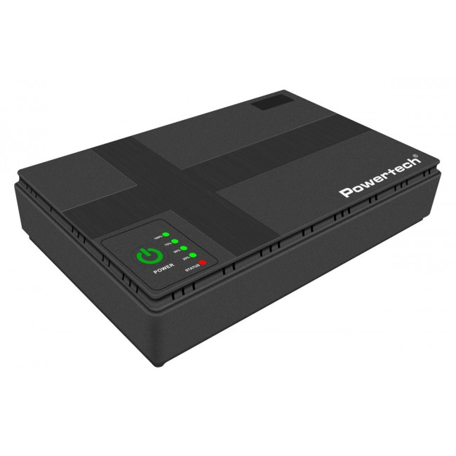 UPS MINI 18W 10400mAh 3x DC USB/LAN/POE ΜΑΥΡΟ POWERTECH PT-1434