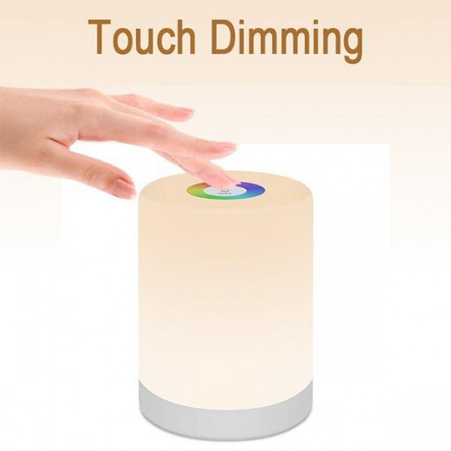 ΦΩΤΙΣΤΙΚΟ LED RGB G-ROC 1001 COLOR NIGHT LIGHT TOUCH ΛΕΥΚΟ