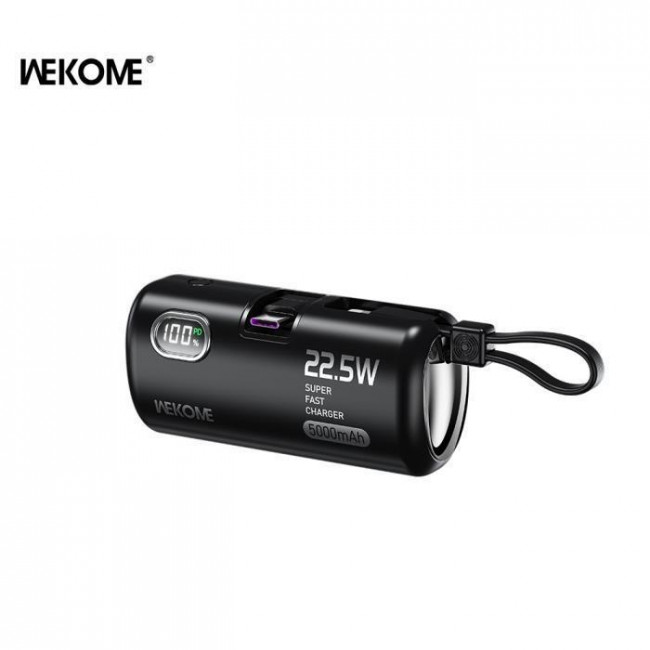 POWER BANK 5000mA  22.5W PDx2 WK ΜΑΥΡΟ WP-19
