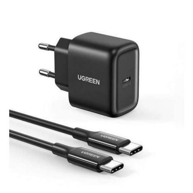 CD 250 ΤΡΟΦΟΔΟΤΙΚΟ PD 220V ΣΕ ΘΥΡΑ USB TYPE-C ΤΑΧΥΦΟΡΤΙΣΤΗΣ 25W UGREEN ΜΑΥΡΟ
