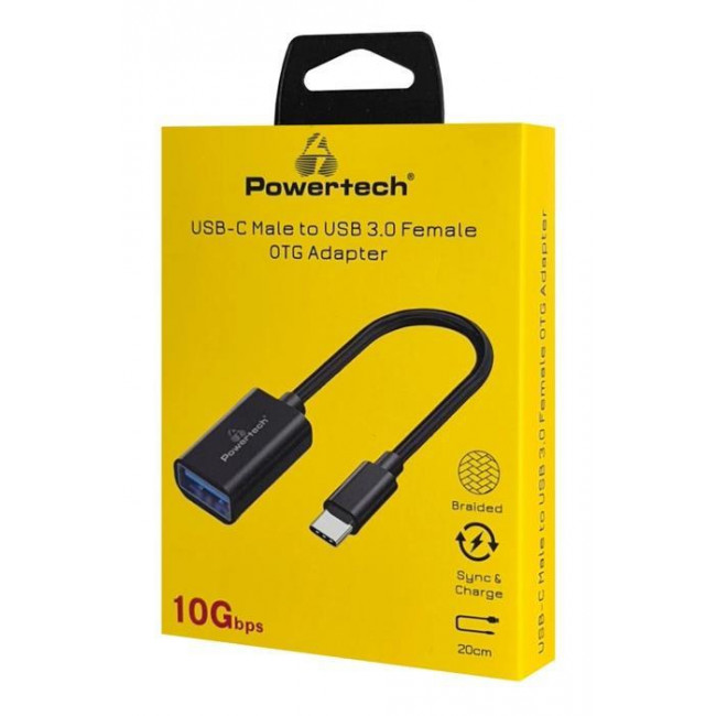 USB 3.0 A ΘΗΛΥΚΟ - USB TYPE C ΑΡΣΕΝΙΚΟ ΚΑΛΩΔΙΟ OTG  0.2m POWERTECH