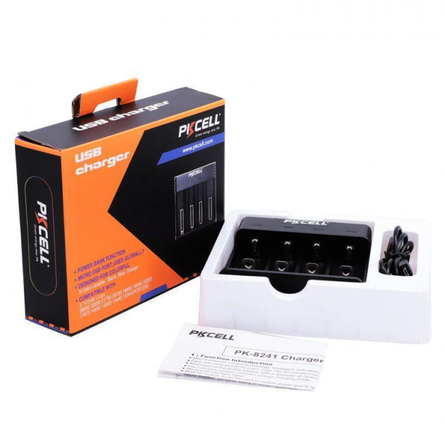 PK 8421 ΦΟΡΤΙΣΤΗΣ ΤΕΣΣΑΡΩΝ ΘΕΣΕΩΝ ΓΙΑ Li-ion / Ni-Cd / Ni-MH