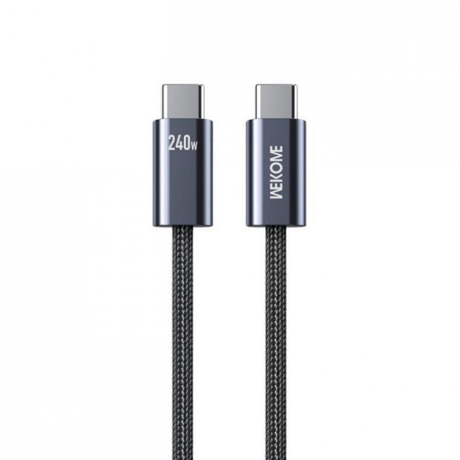 USB TYPE C - USB TYPE C ΚΑΛΩΔΙΟ 240W 1m WK WDC-23 ΜΑΥΡΟ