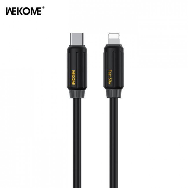 USB TYPE C ΑΡΣΕΝΙΚΟ - LIGHTNING ΑΡΣΕΝΙΚΟ ΚΑΛΩΔΙΟ 1m PD 30W WK WDC-29 ΜΑΥΡΟ