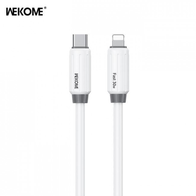 USB TYPE C ΑΡΣΕΝΙΚΟ - LIGHTNING ΑΡΣΕΝΙΚΟ ΚΑΛΩΔΙΟ 1m PD 30W WK WDC-29 ΛΕΥΚΟ