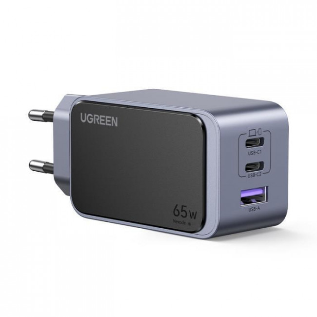 ΤΡΟΦΟΔΟΤΙΚΟ 220V QC4.0+ PDx2 65W GaN ΤΑΧΥΦΟΡΤΙΣΤΗΣ UGREEN ΜΑΥΡΟ