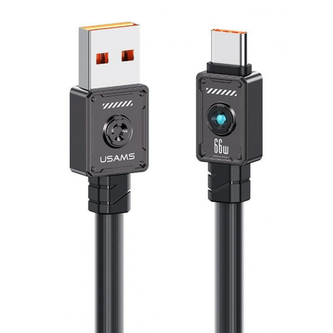 USB A - USB TYPE-C ΚΑΛΩΔΙΟ 1.2m 66W ΜΑΥΡΟ USAMS