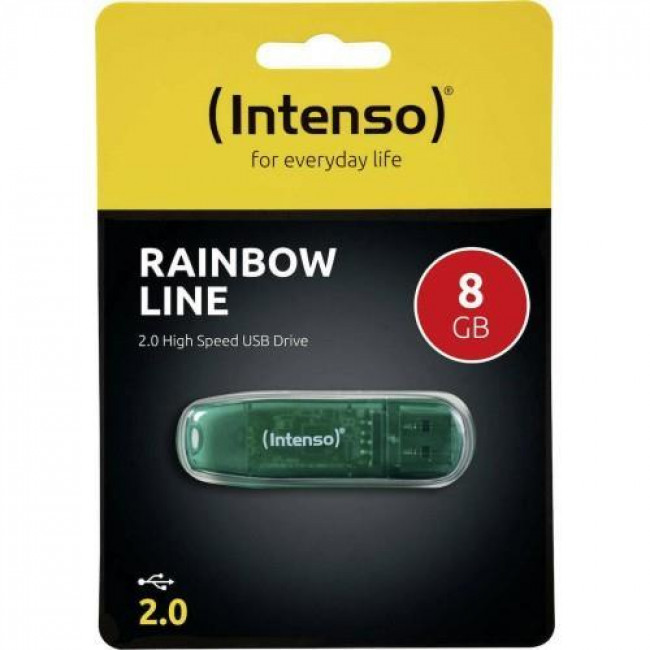 USB 2.0 ΜΝΗΜΗ 8GB ΜΑΥΡΟ INTENSO