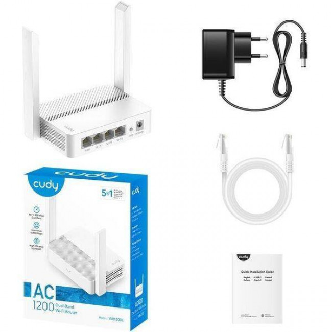 WR 1200E ROUTER/ACCESS POINT/REPEATER DUAL BAND 1200Mbps CUDY