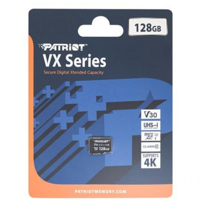 ΚΑΡΤΑ ΜΝΗΜΗΣ MICRO SD 128GB CLASS 10 UHS-I U3 PATRIOT