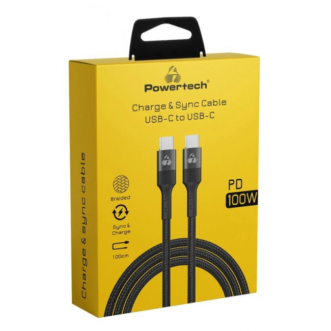 USB TYPE-C - USB TYPE-C ΚΑΛΩΔΙΟ 1m 100W ΜΑΥΡΟ